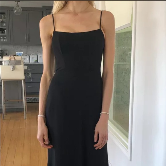 Hayley Paige Bridesmaid Dress 5964- Black Chiffon & Lace, size 0 - Picture 3 of 9